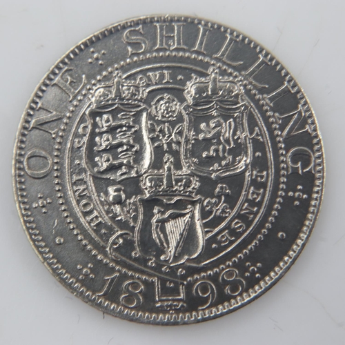 2103 - 1898 - silver shilling of queen Victoria - EF. UK P&P Group 0 (£6+VAT for the first lot and £1+VAT f... 