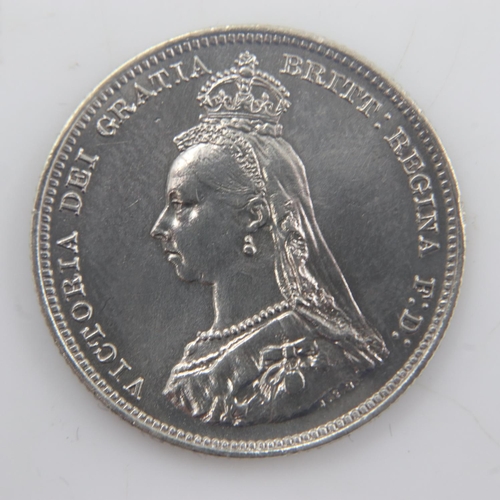 2106 - 1887 - silver shilling of queen Victoria - EF. UK P&P Group 0 (£6+VAT for the first lot and £1+VAT f... 