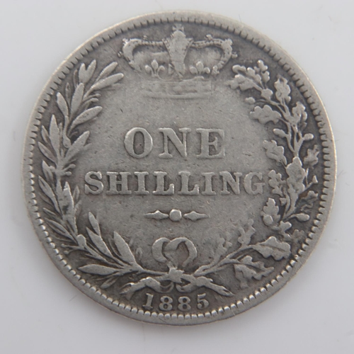 2110 - 1885 - silver shilling of queen Victoria - gF. UK P&P Group 0 (£6+VAT for the first lot and £1+VAT f... 