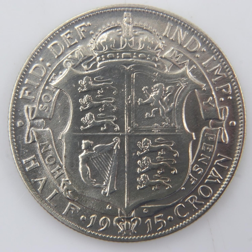 2118 - 1915 - silver half crown of George V - VF. UK P&P Group 0 (£6+VAT for the first lot and £1+VAT for s... 