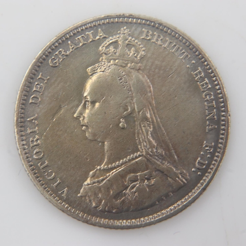 2120 - 1887 - silver shilling of queen Victoria - gVF. UK P&P Group 0 (£6+VAT for the first lot and £1+VAT ... 