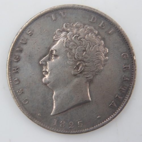 2121 - 1825 - silver half crown of George IV - EF. UK P&P Group 0 (£6+VAT for the first lot and £1+VAT for ... 