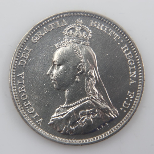 2123 - 1887 - silver shilling of queen Victoria - nEF. UK P&P Group 0 (£6+VAT for the first lot and £1+VAT ... 