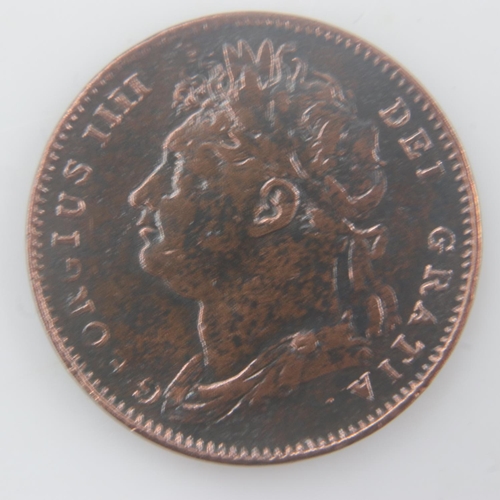 2132 - 1822 - copper farthing of George IV - VF. UK P&P Group 0 (£6+VAT for the first lot and £1+VAT for su... 