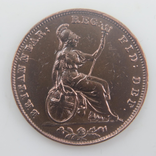 2137 - 1840 - farthing of queen Victoria - VF. UK P&P Group 0 (£6+VAT for the first lot and £1+VAT for subs... 