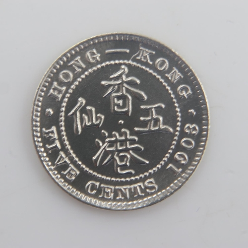 2139 - 1903 - silver 5 cents of Hong Kong province - gVF. UK P&P Group 0 (£6+VAT for the first lot and £1+V... 