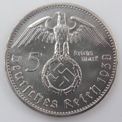 2143 - 1934 A (Berlin) - Third Reich silver 5 Reichsmark of Germany - aEF. UK P&P Group 0 (£6+VAT for the f... 