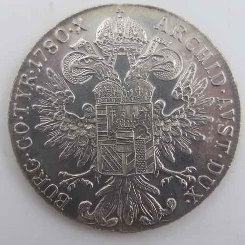 2147 - 1780 Austrian silver restrike Thaler. UK P&P Group 0 (£6+VAT for the first lot and £1+VAT for subseq... 