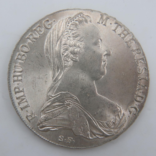 2152 - 1780 Austrian silver restrike thaler. UK P&P Group 0 (£6+VAT for the first lot and £1+VAT for subseq... 