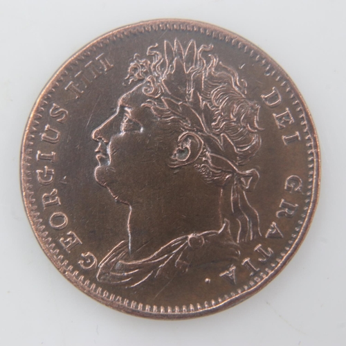 2153 - 1825 - farthing of George IV - gVF. UK P&P Group 0 (£6+VAT for the first lot and £1+VAT for subseque... 