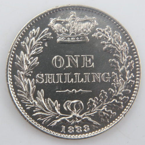 2154 - 1883 - silver shilling of queen Victoria - nEF. UK P&P Group 0 (£6+VAT for the first lot and £1+VAT ... 