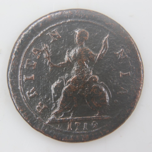 2157 - 1719 - farthing of George I - F. UK P&P Group 0 (£6+VAT for the first lot and £1+VAT for subsequent ... 