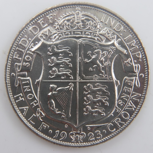 2158 - 1923 - silver half crown of George V - gVF. UK P&P Group 0 (£6+VAT for the first lot and £1+VAT for ... 