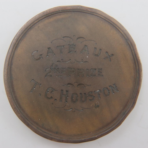 2159 - 1906 - Scottish Exhibition medal for bakers and grocers - 2nd prize - gVF. UK P&P Group 0 (£6+VAT fo... 