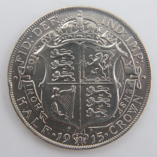 2163 - 1915 - silver half crown of George V - gVF. UK P&P Group 0 (£6+VAT for the first lot and £1+VAT for ... 