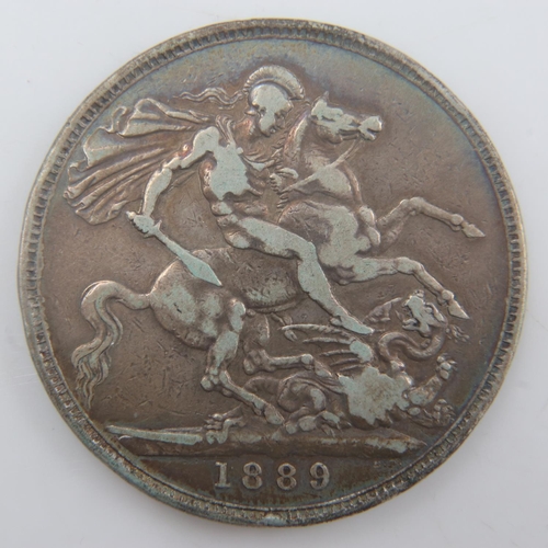 2164 - 1889 - silver crown of queen Victoria. UK P&P Group 0 (£6+VAT for the first lot and £1+VAT for subse... 