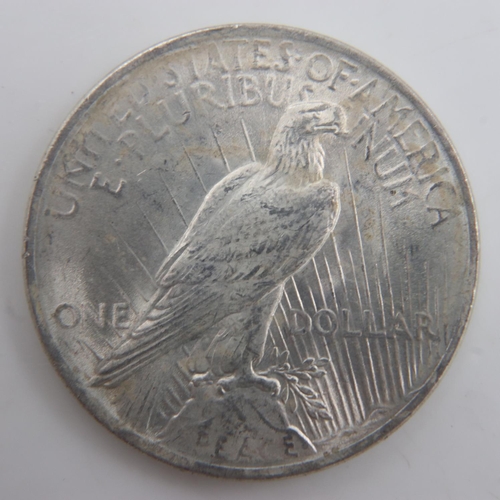 2168 - 1923 American silver Peace dollar, nUNC. UK P&P Group 0 (£6+VAT for the first lot and £1+VAT for sub... 