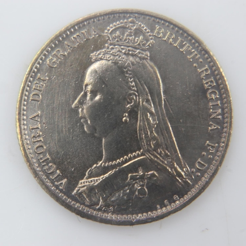 2169 - 1887 - silver wreath sixpence of queen Victoria - gVF. UK P&P Group 0 (£6+VAT for the first lot and ... 