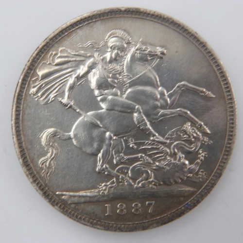 2171 - 1887 - silver crown of queen Victoria. UK P&P Group 0 (£6+VAT for the first lot and £1+VAT for subse... 