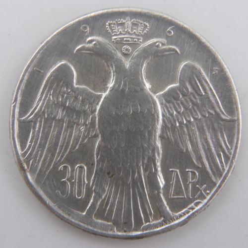 2172 - 1964 - Greek silver 30 Drachmas. UK P&P Group 0 (£6+VAT for the first lot and £1+VAT for subsequent ... 