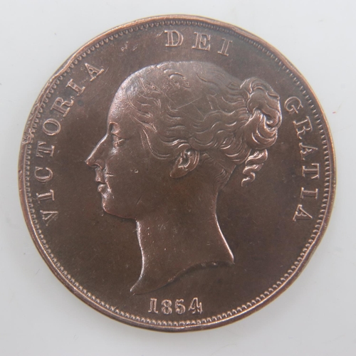 2174 - 1854 - copper penny of queen Victoria - nEF. UK P&P Group 0 (£6+VAT for the first lot and £1+VAT for... 