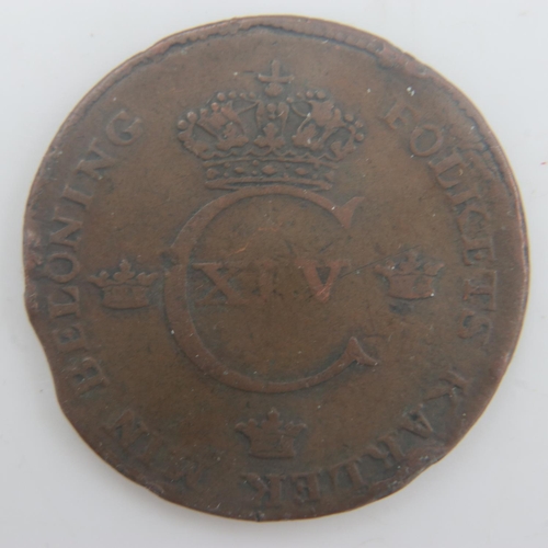 2175 - 1820 - Swedish skilling of Charles XIV - VF. UK P&P Group 0 (£6+VAT for the first lot and £1+VAT for... 