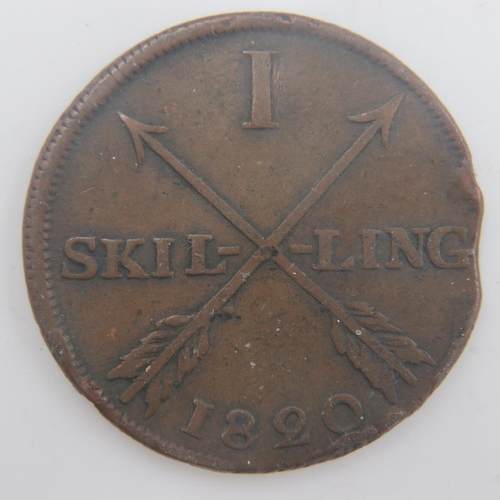 2175 - 1820 - Swedish skilling of Charles XIV - VF. UK P&P Group 0 (£6+VAT for the first lot and £1+VAT for... 