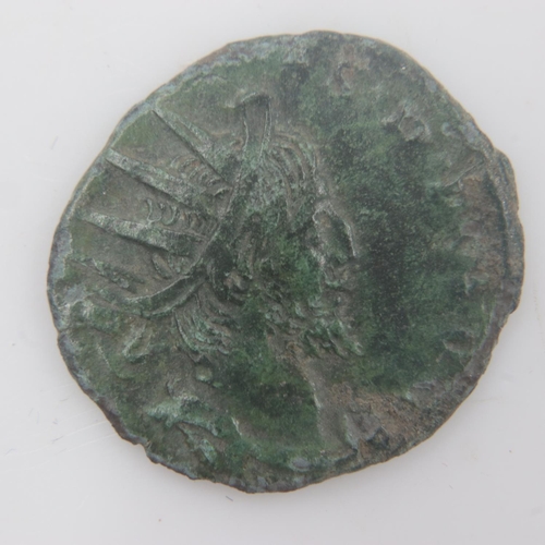 2177 - AD268 - Roman emperor Victorinus AE3 radiate with pax - VF. UK P&P Group 0 (£6+VAT for the first lot... 