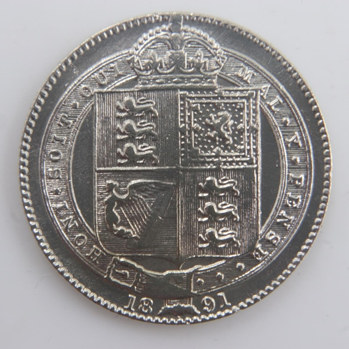 2178 - 1891 - silver shilling of queen Victoria - gVF. UK P&P Group 0 (£6+VAT for the first lot and £1+VAT ... 