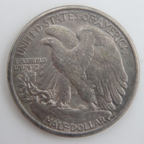 2180 - 1943 - American silver half dollar. UK P&P Group 0 (£6+VAT for the first lot and £1+VAT for subseque... 