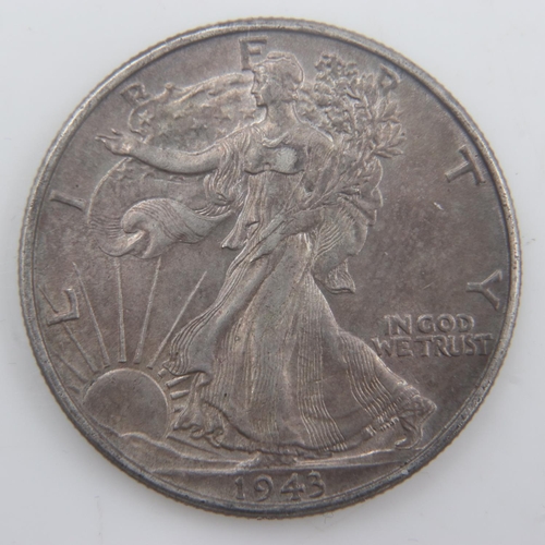 2180 - 1943 - American silver half dollar. UK P&P Group 0 (£6+VAT for the first lot and £1+VAT for subseque... 