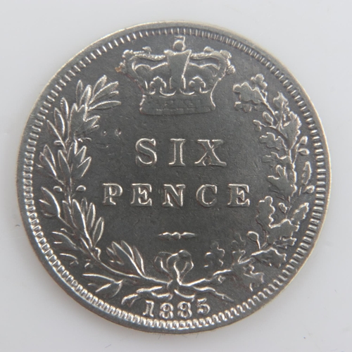 2185 - 1885 - silver sixpence of queen Victoria - nVF. UK P&P Group 0 (£6+VAT for the first lot and £1+VAT ... 