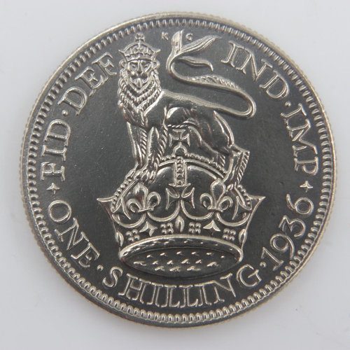 2189 - 1936 - silver shilling of George V - EF. UK P&P Group 0 (£6+VAT for the first lot and £1+VAT for sub... 