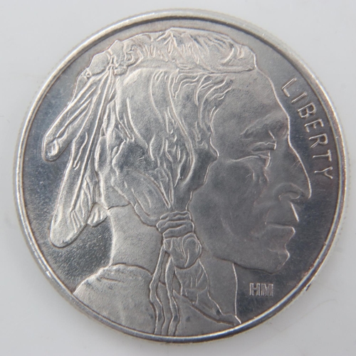 2192 - 999 fine silver Buffalo 1ozt bullion round. UK P&P Group 0 (£6+VAT for the first lot and £1+VAT for ... 