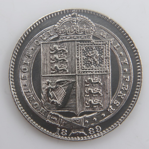 2193 - 1889 - silver shilling of queen Victoria - nEF. UK P&P Group 0 (£6+VAT for the first lot and £1+VAT ... 