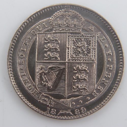 2199 - 1889 - silver shilling of queen Victoria - nEF. UK P&P Group 0 (£6+VAT for the first lot and £1+VAT ... 