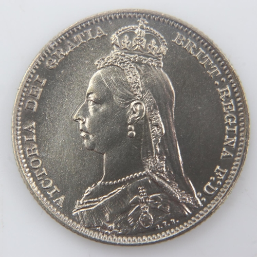 2199 - 1889 - silver shilling of queen Victoria - nEF. UK P&P Group 0 (£6+VAT for the first lot and £1+VAT ... 