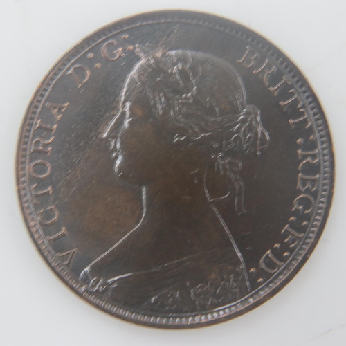 2203 - 1868 - halfpenny of queen Victoria - EF. UK P&P Group 0 (£6+VAT for the first lot and £1+VAT for sub... 