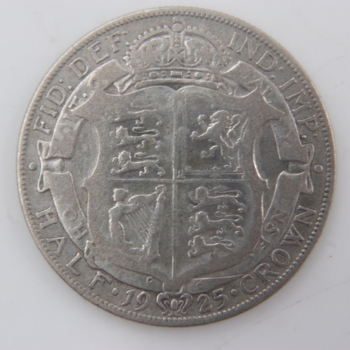 2205 - 1925 - silver half crown of George V - aVF. UK P&P Group 0 (£6+VAT for the first lot and £1+VAT for ... 