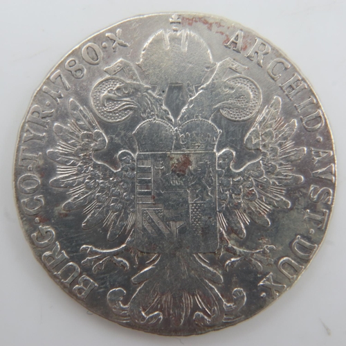 2212 - 1780 Austrian silver restrike thaler. UK P&P Group 0 (£6+VAT for the first lot and £1+VAT for subseq... 