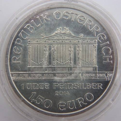 2220 - 2014 Wiener Philharmonic silver Commemorative. UK P&P Group 0 (£6+VAT for the first lot and £1+VAT f... 