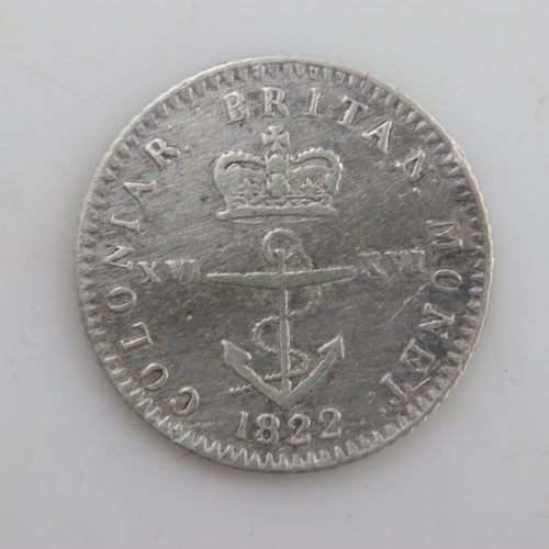 2223 - 1822 - British West Indies 1/16th dollar - anchor money - gVF. UK P&P Group 0 (£6+VAT for the first ... 