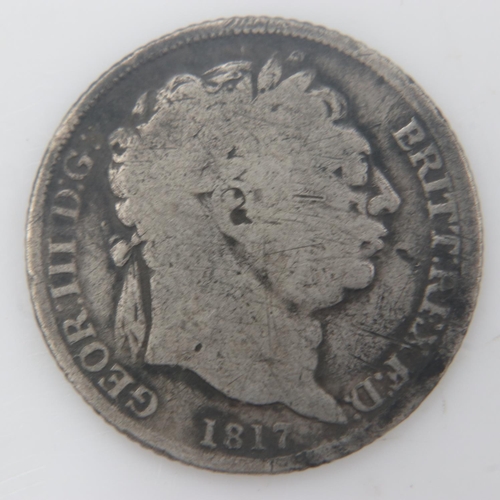 2227 - 1817 - silver sixpence of George III - F. UK P&P Group 0 (£6+VAT for the first lot and £1+VAT for su... 