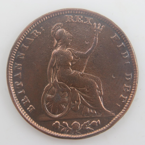 2229 - 1828 - farthing of George IV - VF. UK P&P Group 0 (£6+VAT for the first lot and £1+VAT for subsequen... 