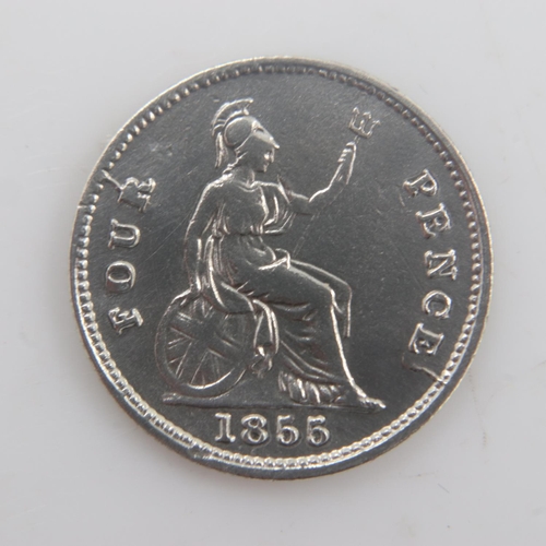 2230 - 1855 - silver groat of queen Victoria - aVF. UK P&P Group 0 (£6+VAT for the first lot and £1+VAT for... 