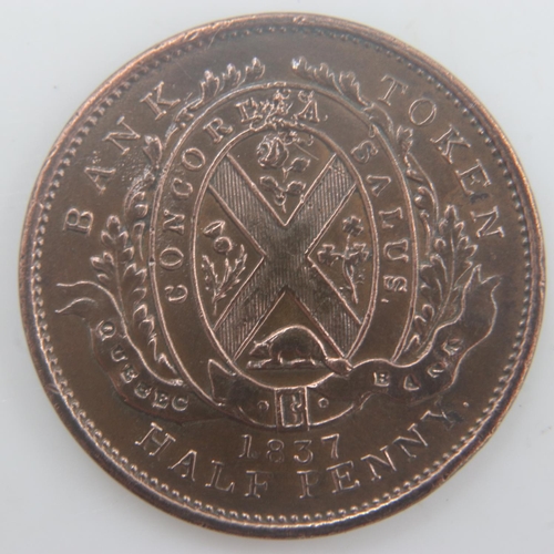 2234 - 1837 - Victorian halfpenny shipping token - EF. UK P&P Group 0 (£6+VAT for the first lot and £1+VAT ... 