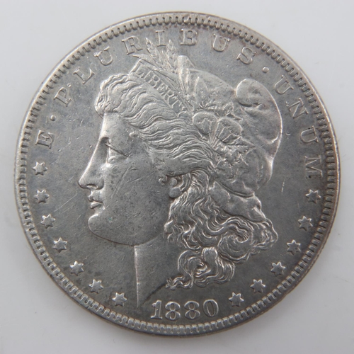 2236 - 1880 - American silver Morgan dollar. UK P&P Group 0 (£6+VAT for the first lot and £1+VAT for subseq... 