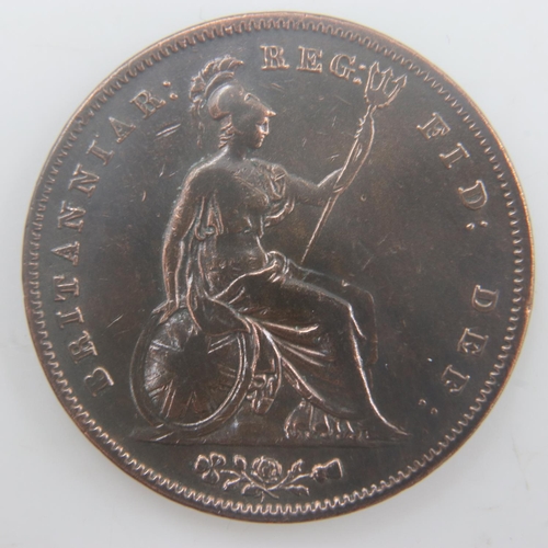 2238 - 1853 - copper penny of queen Victoria - VF. UK P&P Group 0 (£6+VAT for the first lot and £1+VAT for ... 