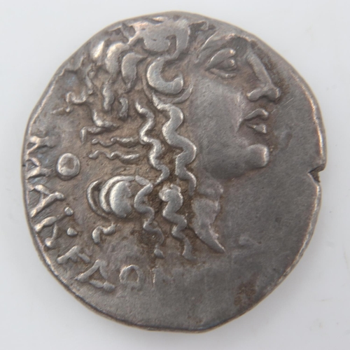 2239 - 75BC - Aesilla Macedon tetradrachm with money chest D: 27mm ; 15.7g - gVF. UK P&P Group 0 (£6+VAT fo... 