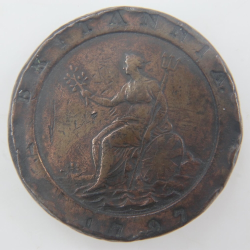 2244 - 1797 - cartwheel twopence of George III. UK P&P Group 0 (£6+VAT for the first lot and £1+VAT for sub... 